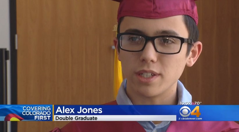 Alex Jones: Eighteen-year-old Bachelor’s Degree Graduate